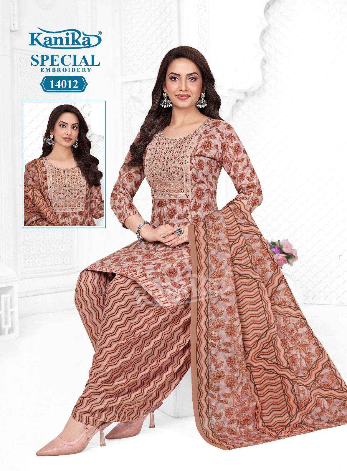 Kanika Special Embroidery Vol 14 Cotton Kurti Combo 12 pcs Catalogue