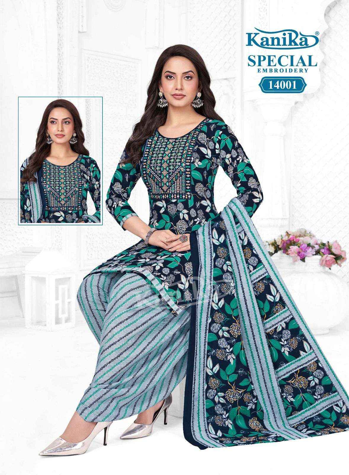 Kanika Special Embroidery Vol 14 Cotton Kurti Combo 12 pcs Catalogue