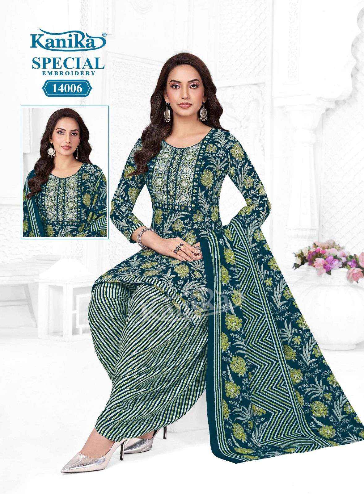 Kanika Special Embroidery Vol 14 Cotton Kurti Combo 12 pcs Catalogue