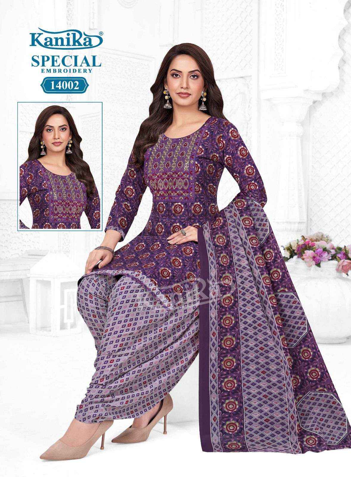 Kanika Special Embroidery Vol 14 Cotton Kurti Combo 12 pcs Catalogue