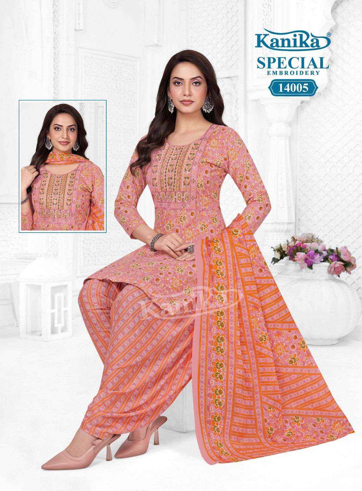 Kanika Special Embroidery Vol 14 Cotton Kurti Combo 12 pcs Catalogue