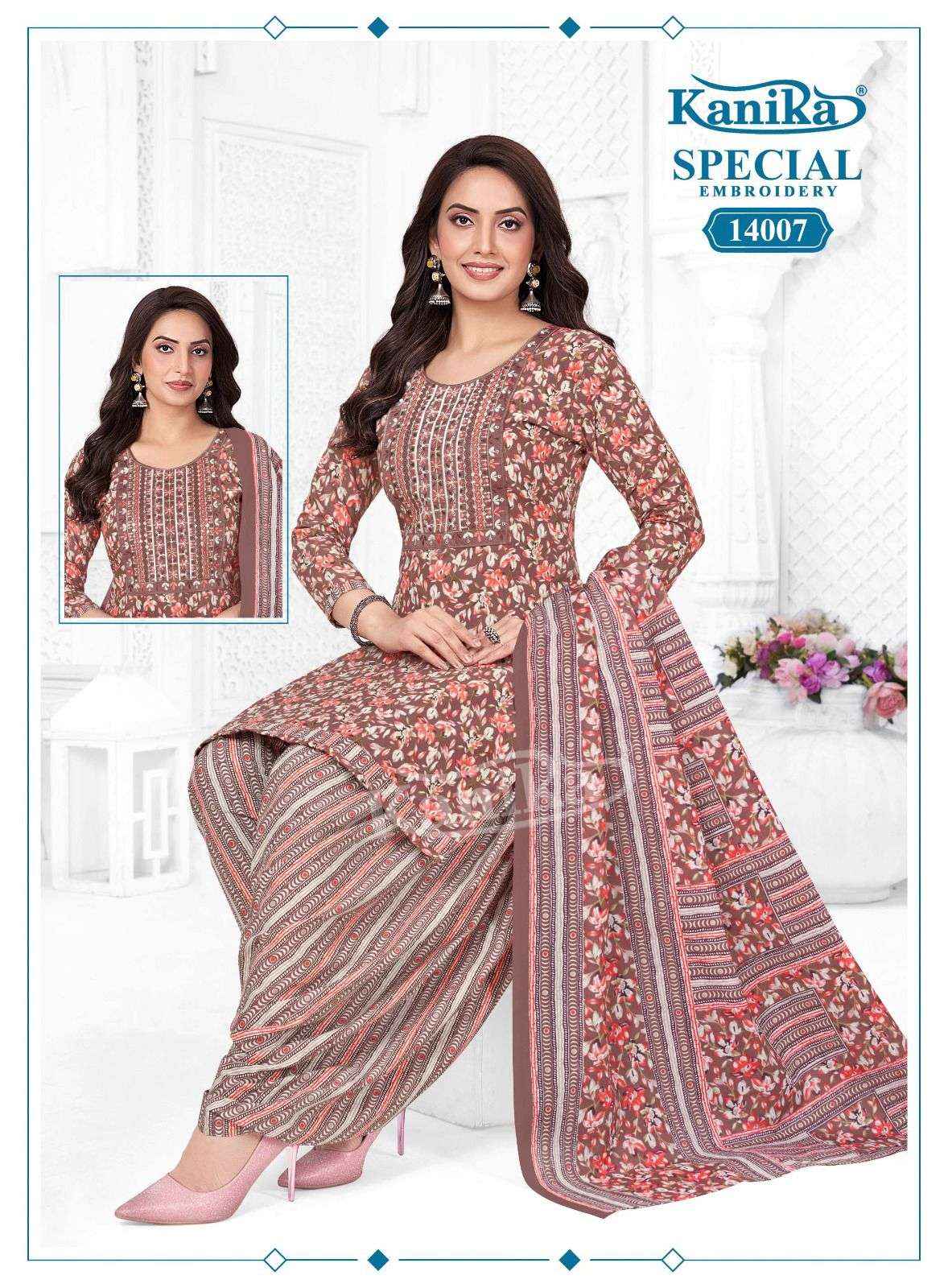 Kanika Special Embroidery Vol 14 Cotton Kurti Combo 12 pcs Catalogue