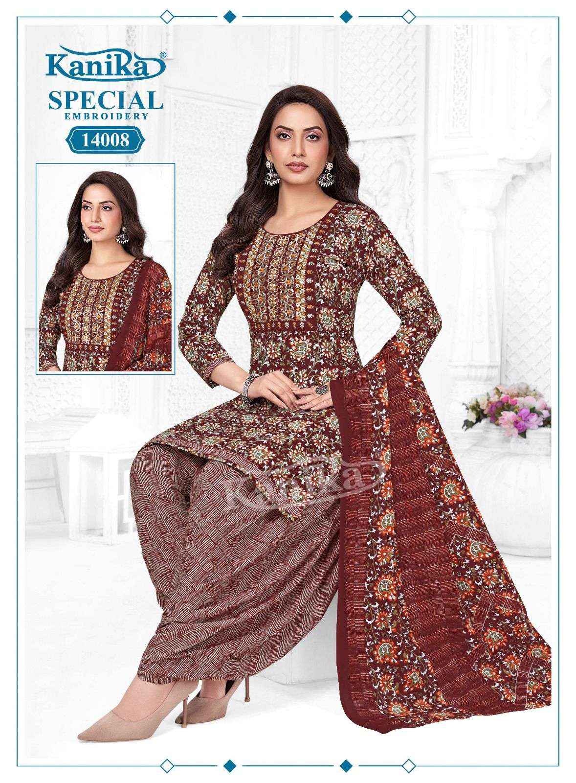 Kanika Special Embroidery Vol 14 Cotton Kurti Combo 12 pcs Catalogue