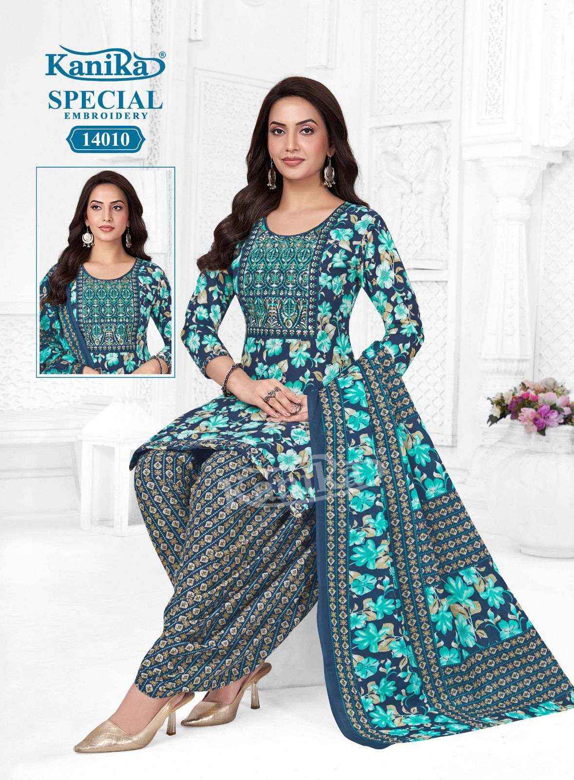 Kanika Special Embroidery Vol 14 Cotton Kurti Combo 12 pcs Catalogue