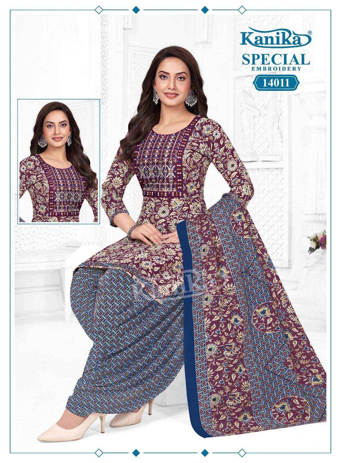 Kanika Special Embroidery Vol 14 Cotton Kurti Combo 12 pcs Catalogue