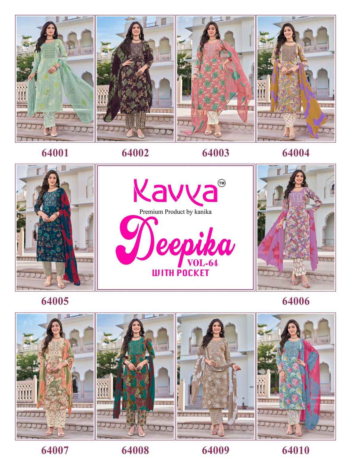 Kavya Deepika Vol 64 Capsule Kurti Combo 10 pcs Catalogue
