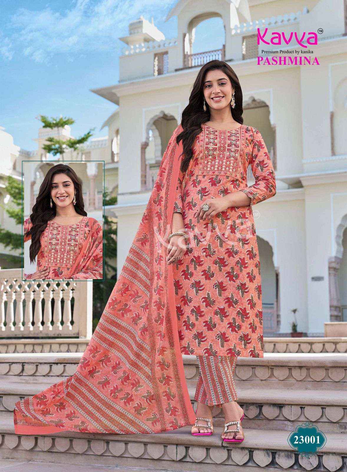 Kavya Pashmina Vol 23 Malasian Cotton Kurti Combo 10 pcs Catalogue