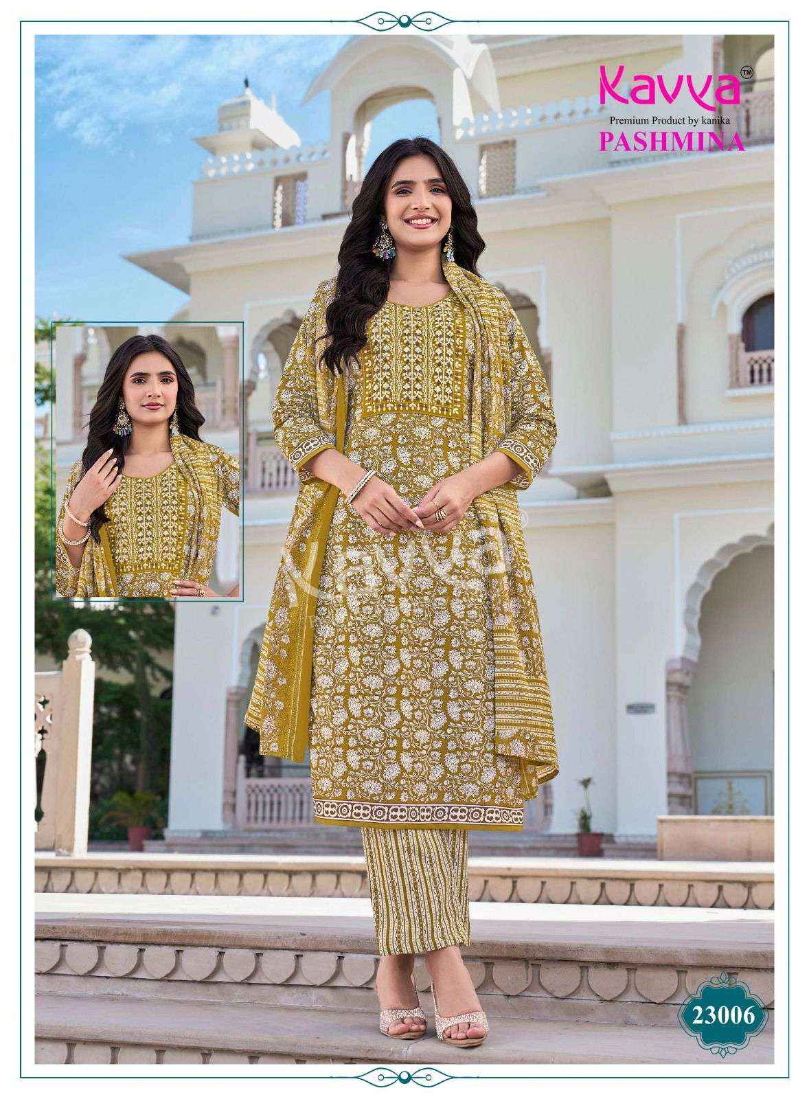Kavya Pashmina Vol 23 Malasian Cotton Kurti Combo 10 pcs Catalogue