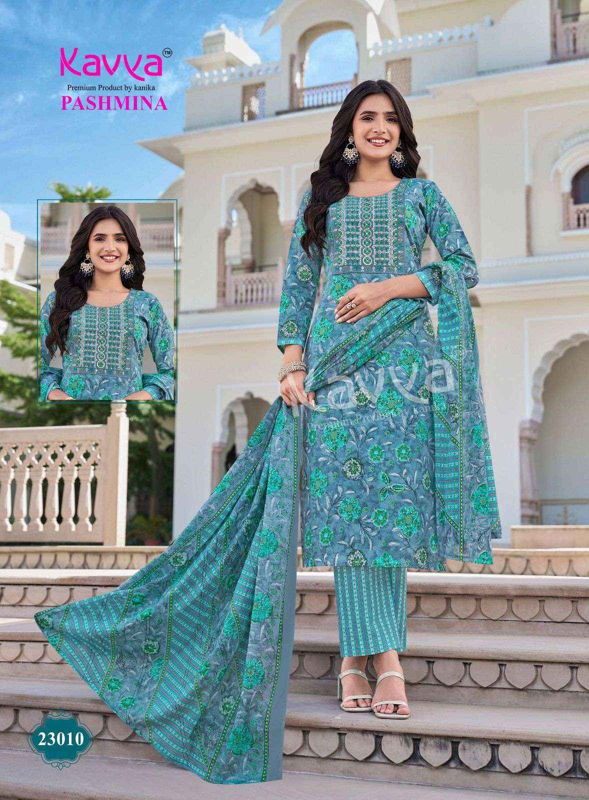 Kavya Pashmina Vol 23 Malasian Cotton Kurti Combo 10 pcs Catalogue