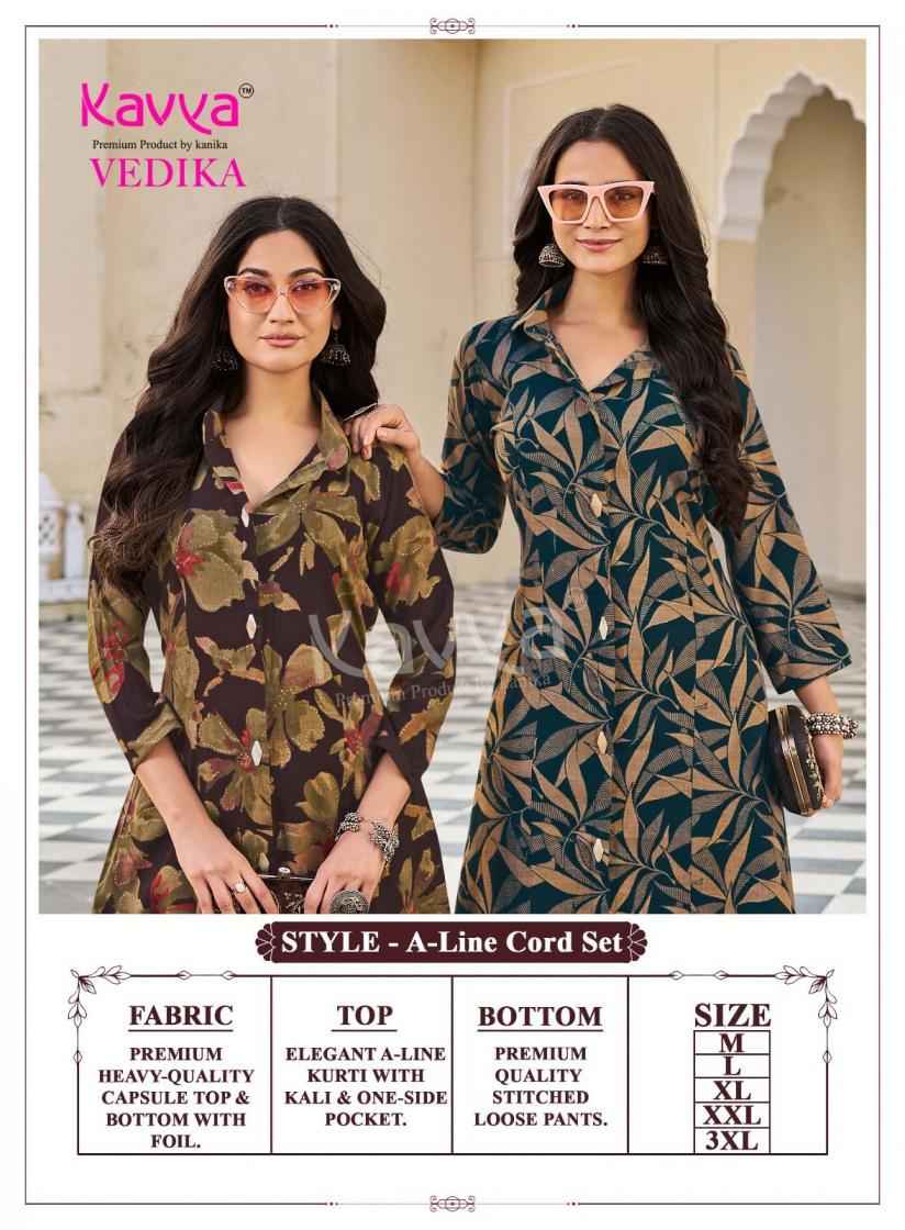 Kavya Vedika Vol 4 Capsule Co Ord Set 10 pcs Catalogue