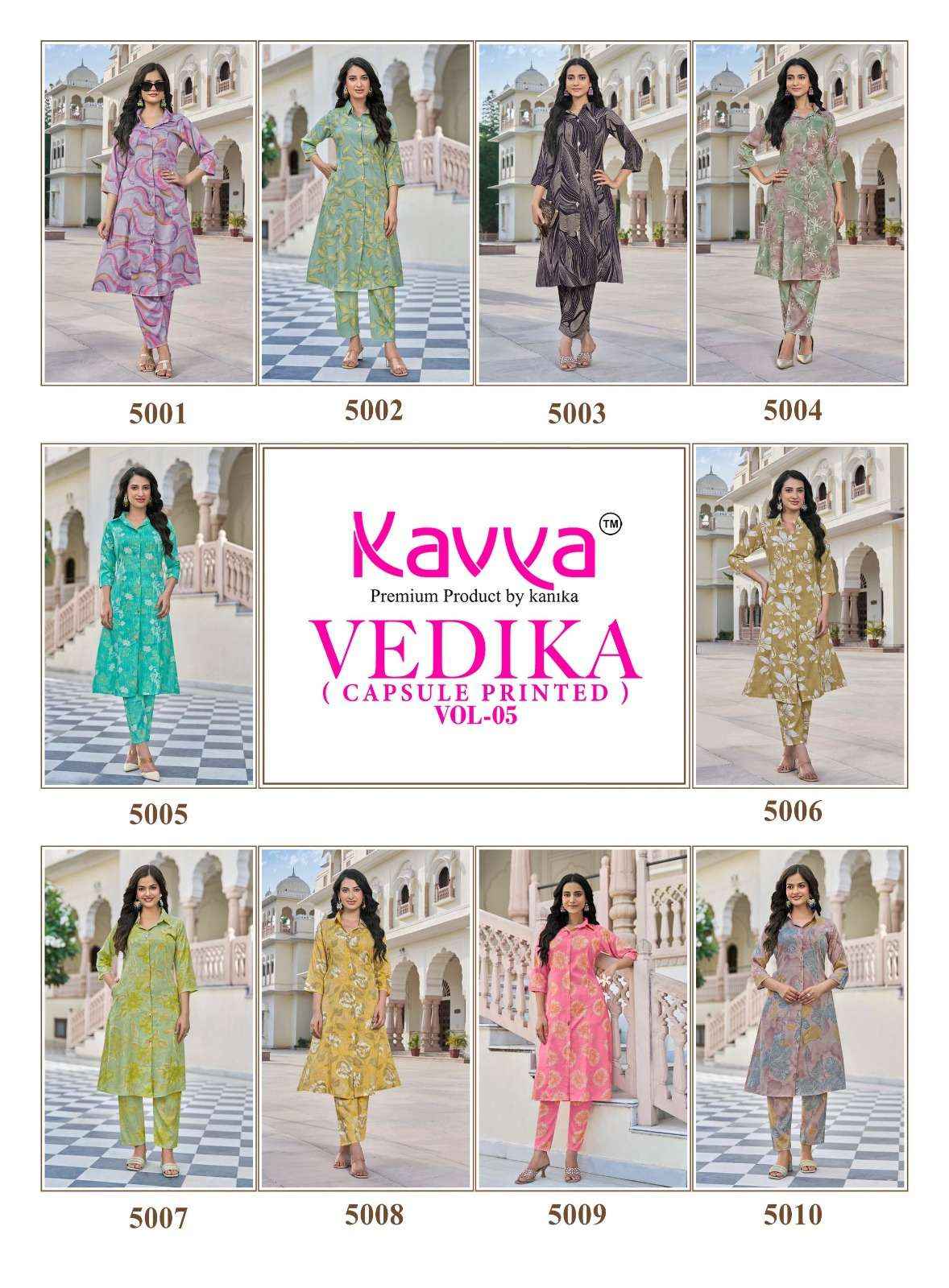 Kavya Vedika Vol 5 Capsule Co Ord Set 10 pcs Catalogue