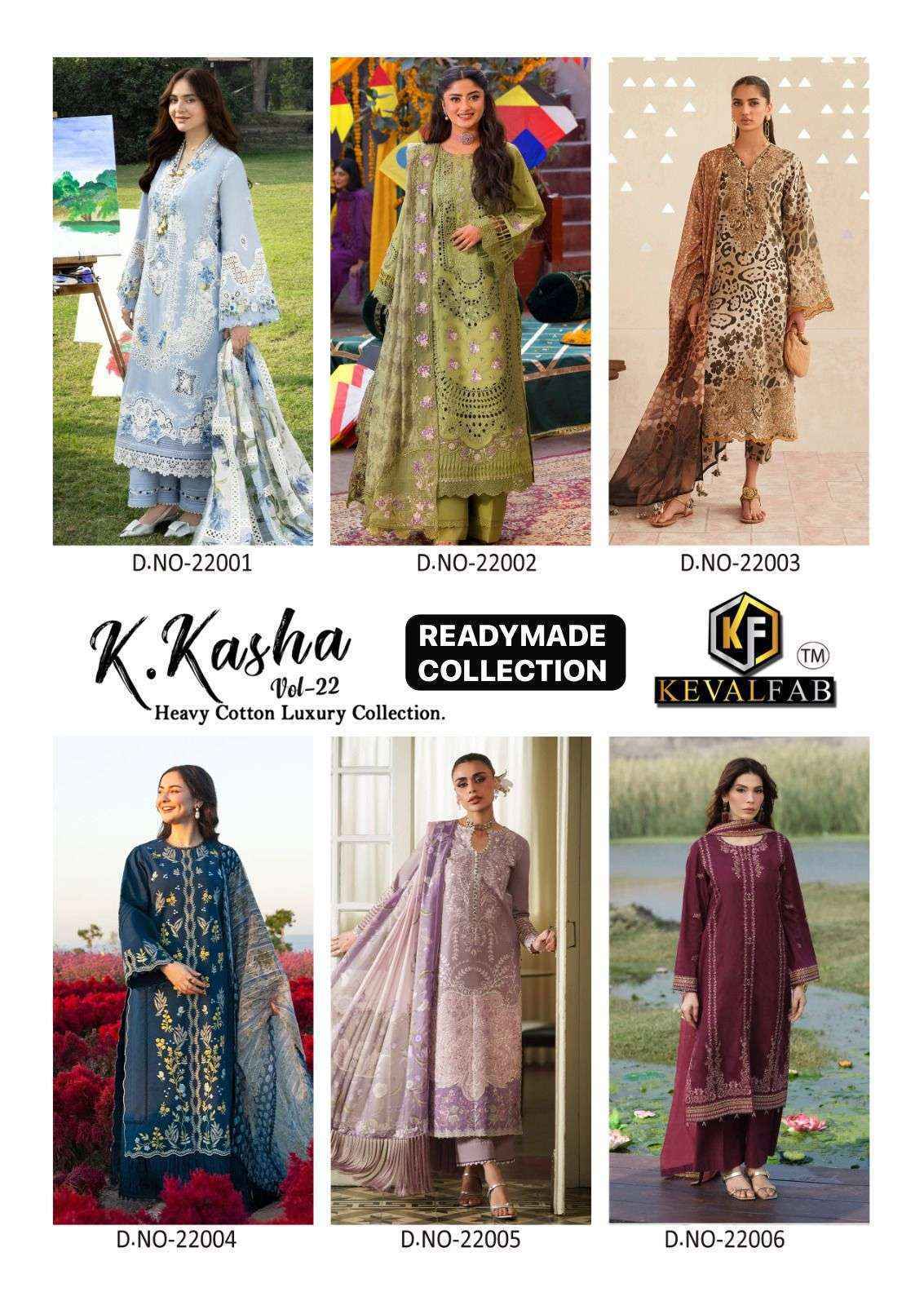 Keval Fab K Kasha Vol 22 Readymade Cotton Dress 6 pc Cataloge
