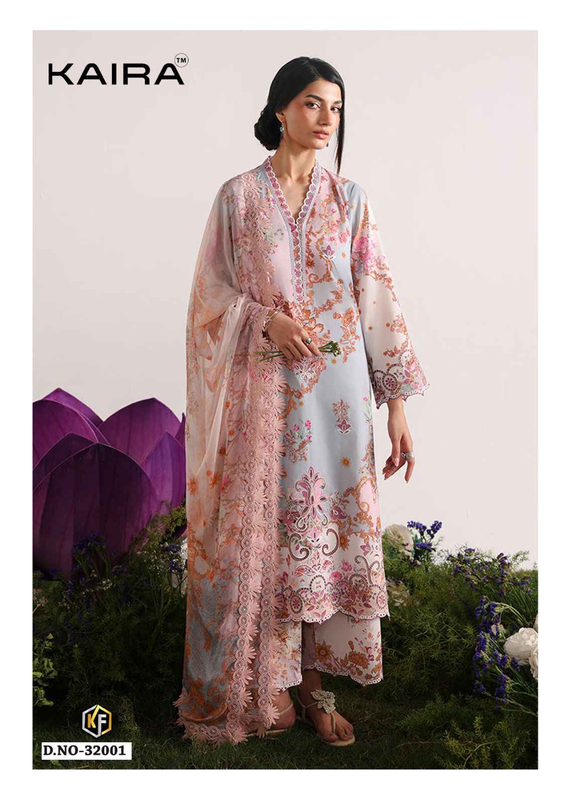 Keval Fab Kaira Vol 32 Lawn Cotton Dress Material 6 pcs Catalogue