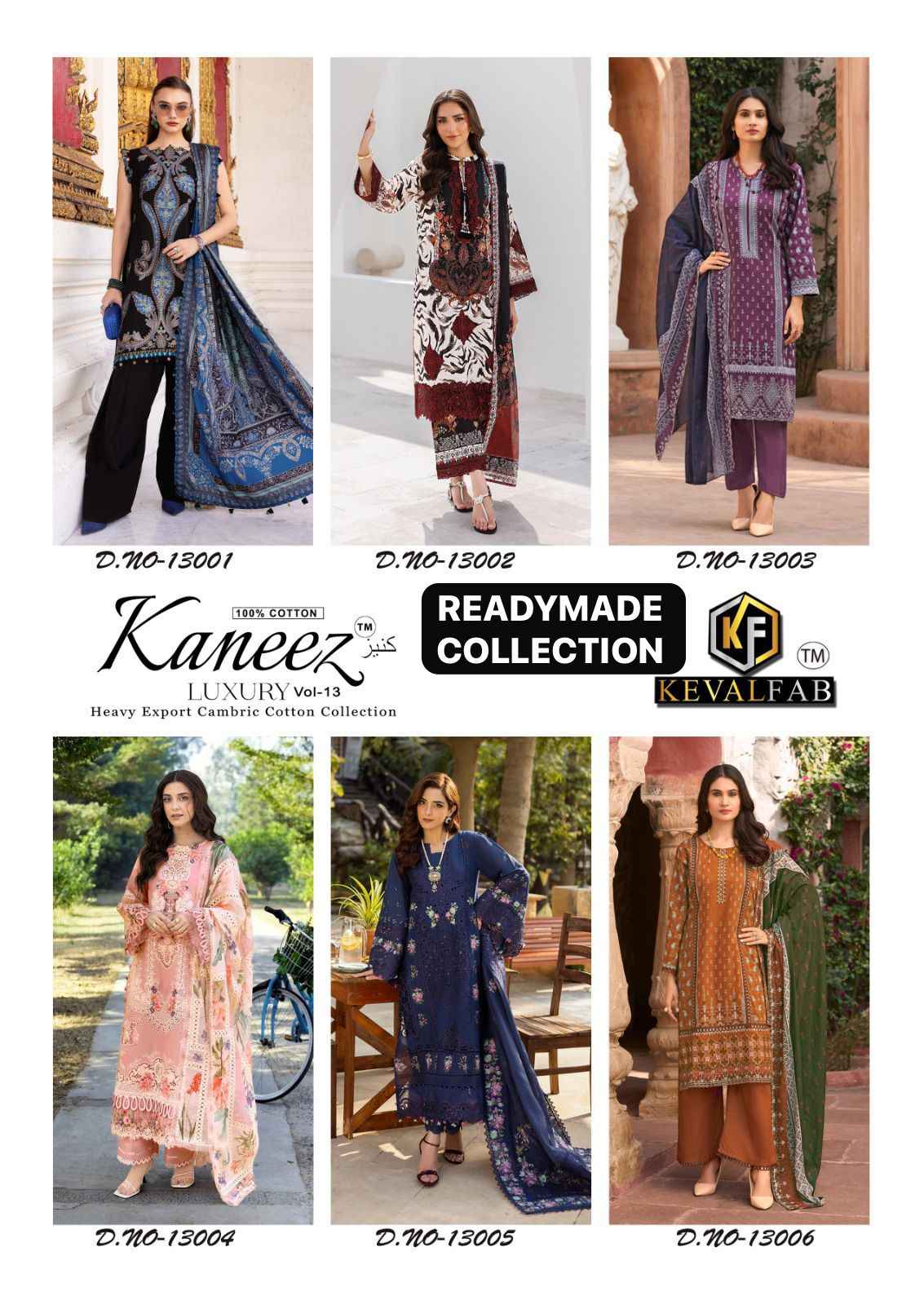 Keval Fab Kaneez Vol 13 Readymade Cotton Dress 6 pcs Catalogue
