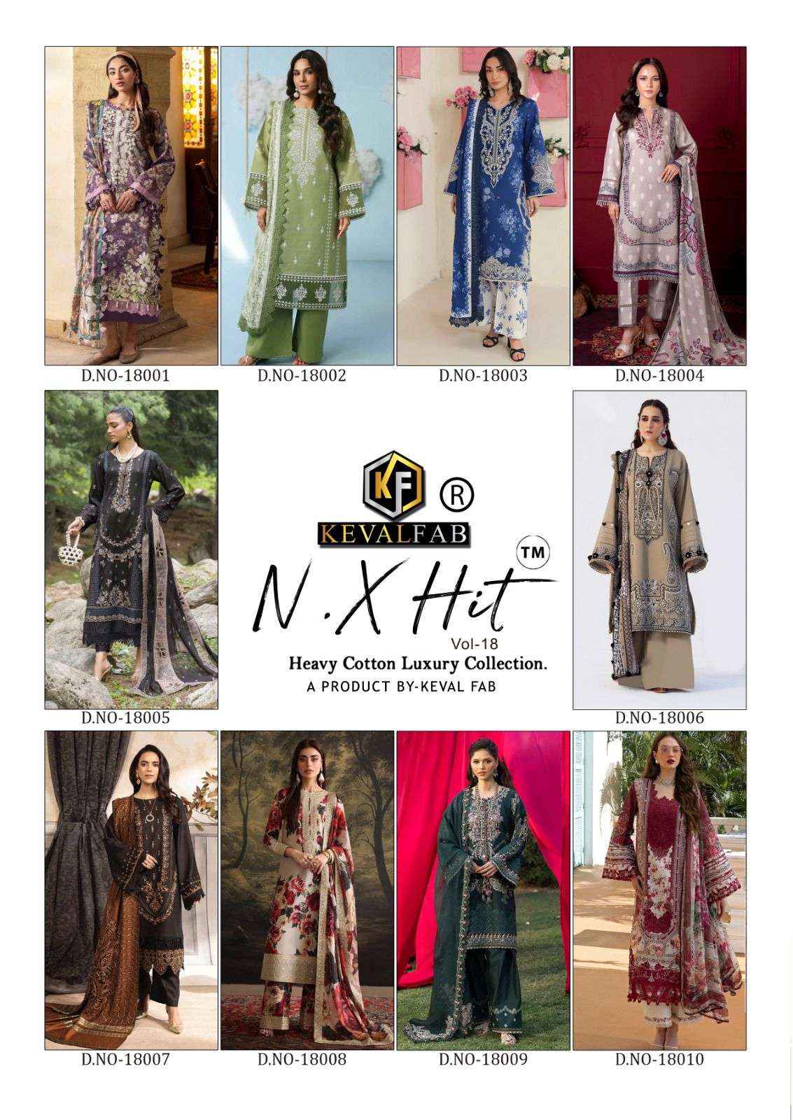 Keval Fab Nx Hit Vol 18 Cotton Dress Material 10 pcs Catalogue