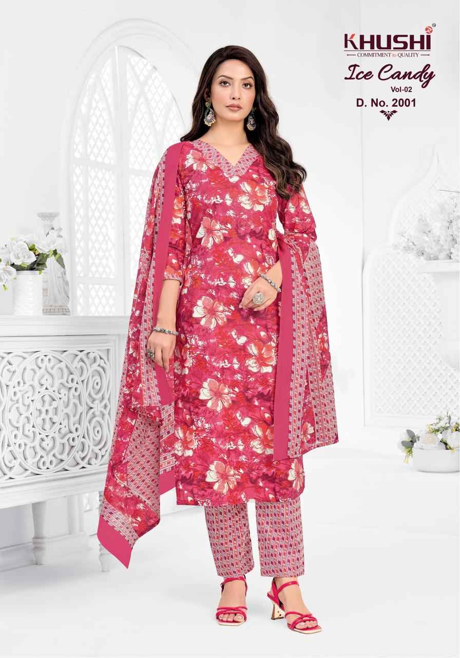 Khushi Ice Candy Vol 2 Cotton Dress Material 12 pcs Catalogue