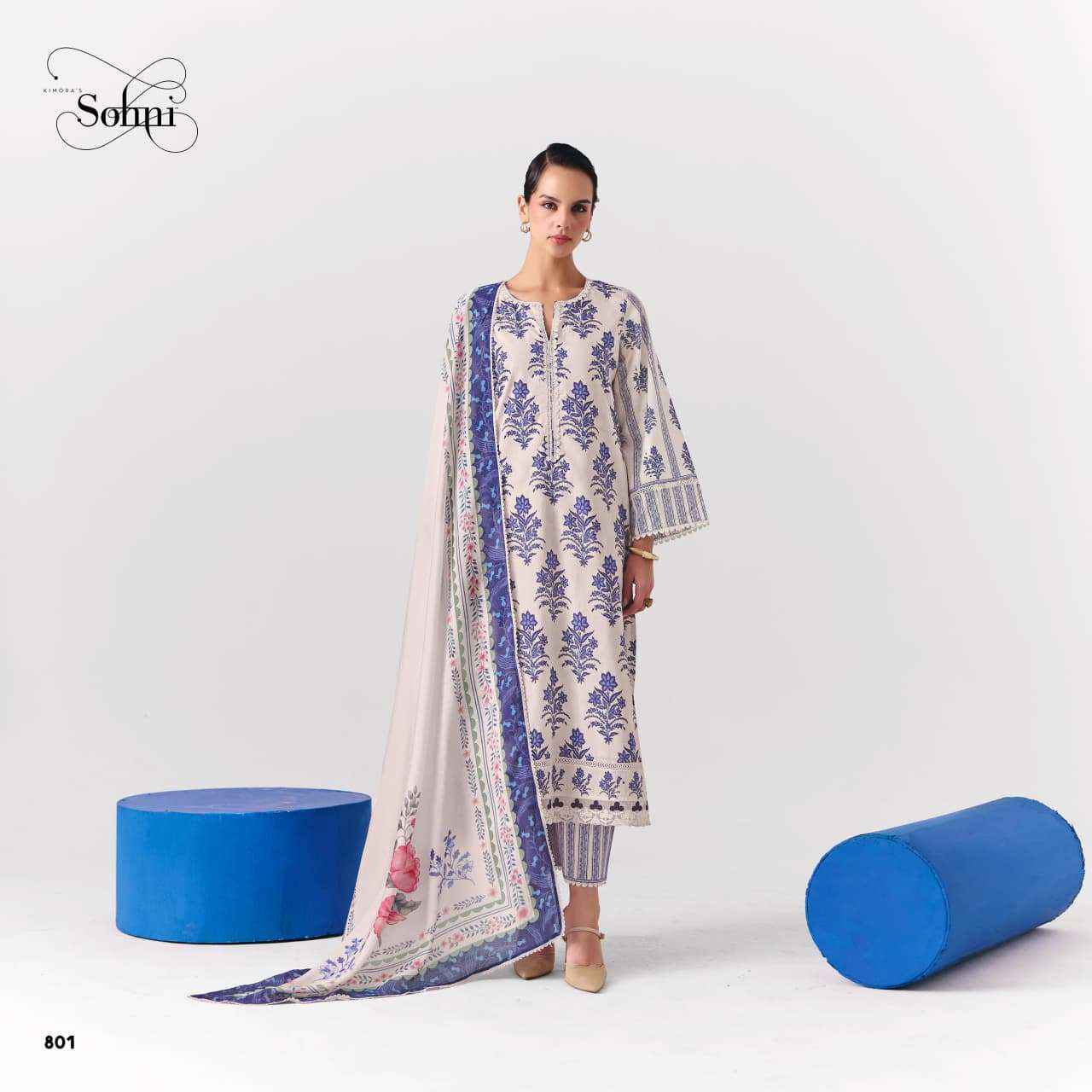 Kimora Cobalt Vol 73 Cotton Dress Material 4 pcs Catalogue