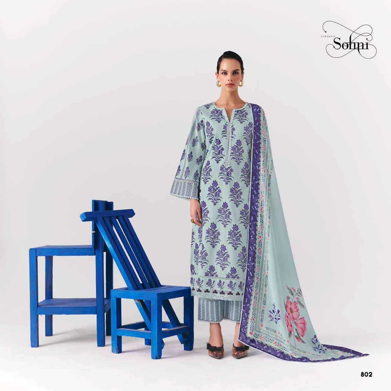 Kimora Cobalt Vol 73 Cotton Dress Material 4 pcs Catalogue