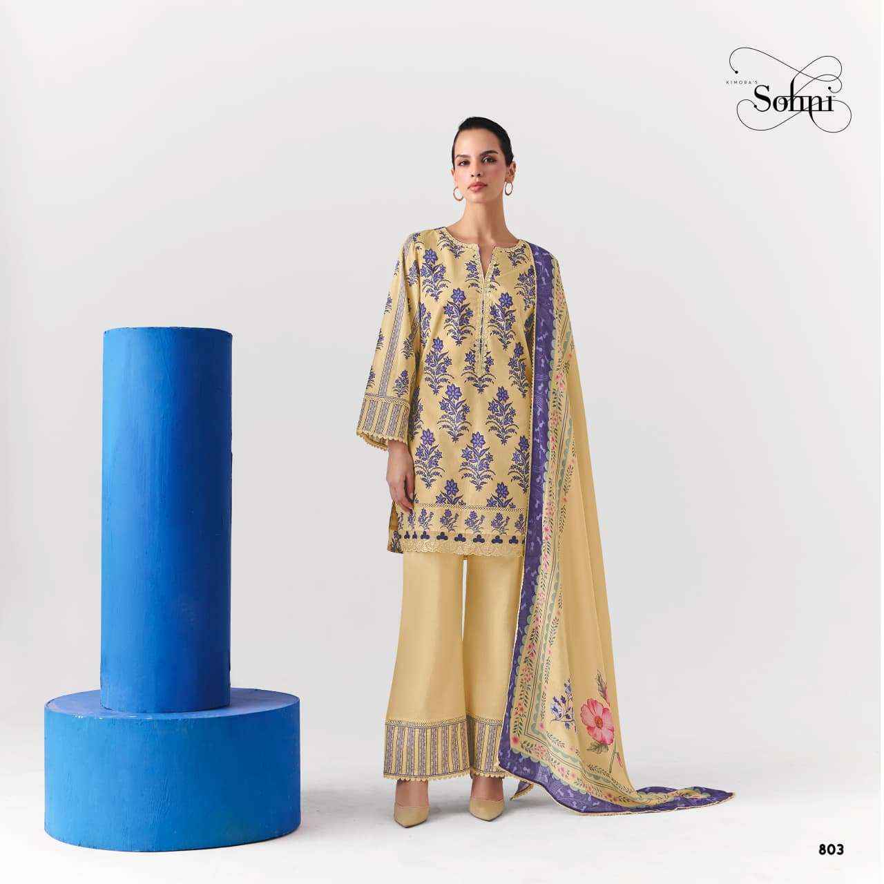 Kimora Cobalt Vol 73 Cotton Dress Material 4 pcs Catalogue