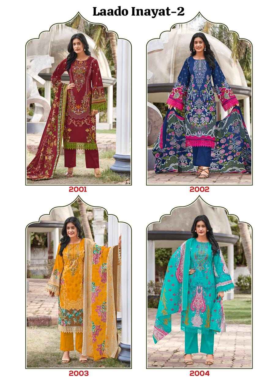 Laado Inayat Vol 2 Cotton Dress Material 8 Pc Catalog