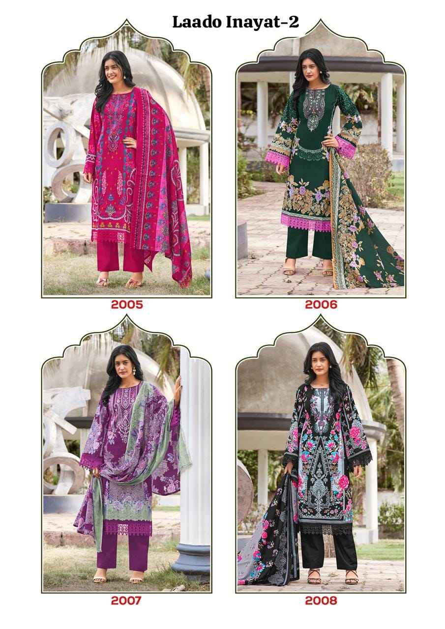 Laado Inayat Vol 2 Cotton Dress Material 8 Pc Catalog