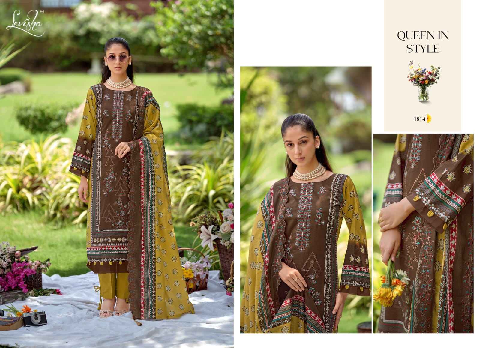Levisha Madhubala Vol 18 Camric Lawn Cotton Dress Material 6 pcs Catalogue