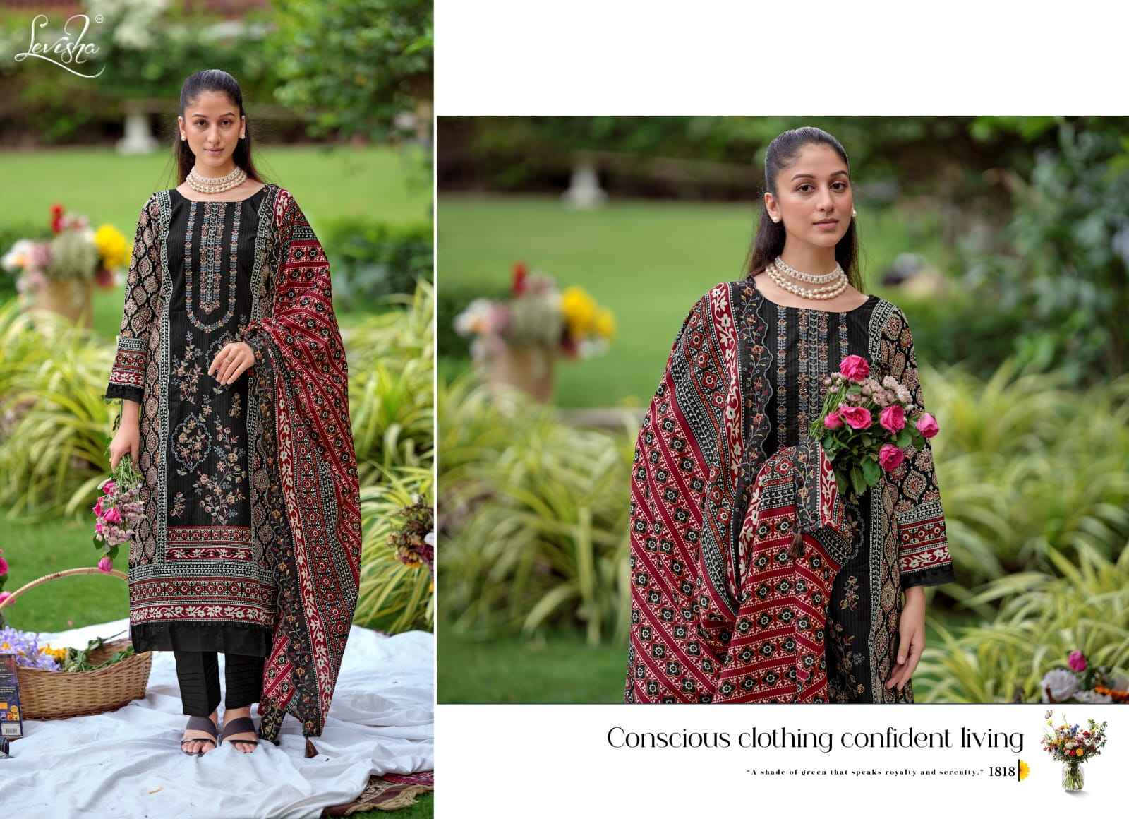 Levisha Madhubala Vol 18 Camric Lawn Cotton Dress Material 6 pcs Catalogue
