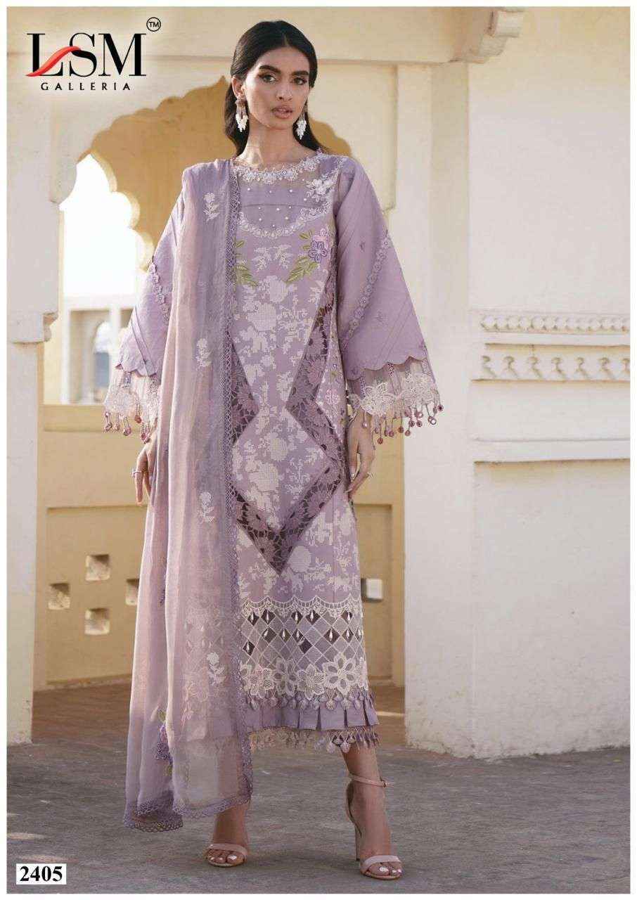 LSM Galleria Parian Dream Vol 24 Lawn Cotton Dress Material 6 pcs Catalogue