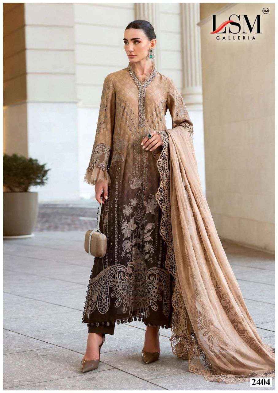 LSM Galleria Parian Dream Vol 24 Readymade Lawn Cotton Dress 6 pcs Catalogue