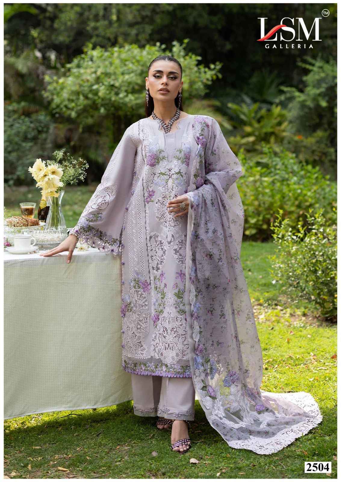 LSM Galleria Parian Dream Vol 25 Lawn Cotton Dress Material 6 pcs Catalogue
