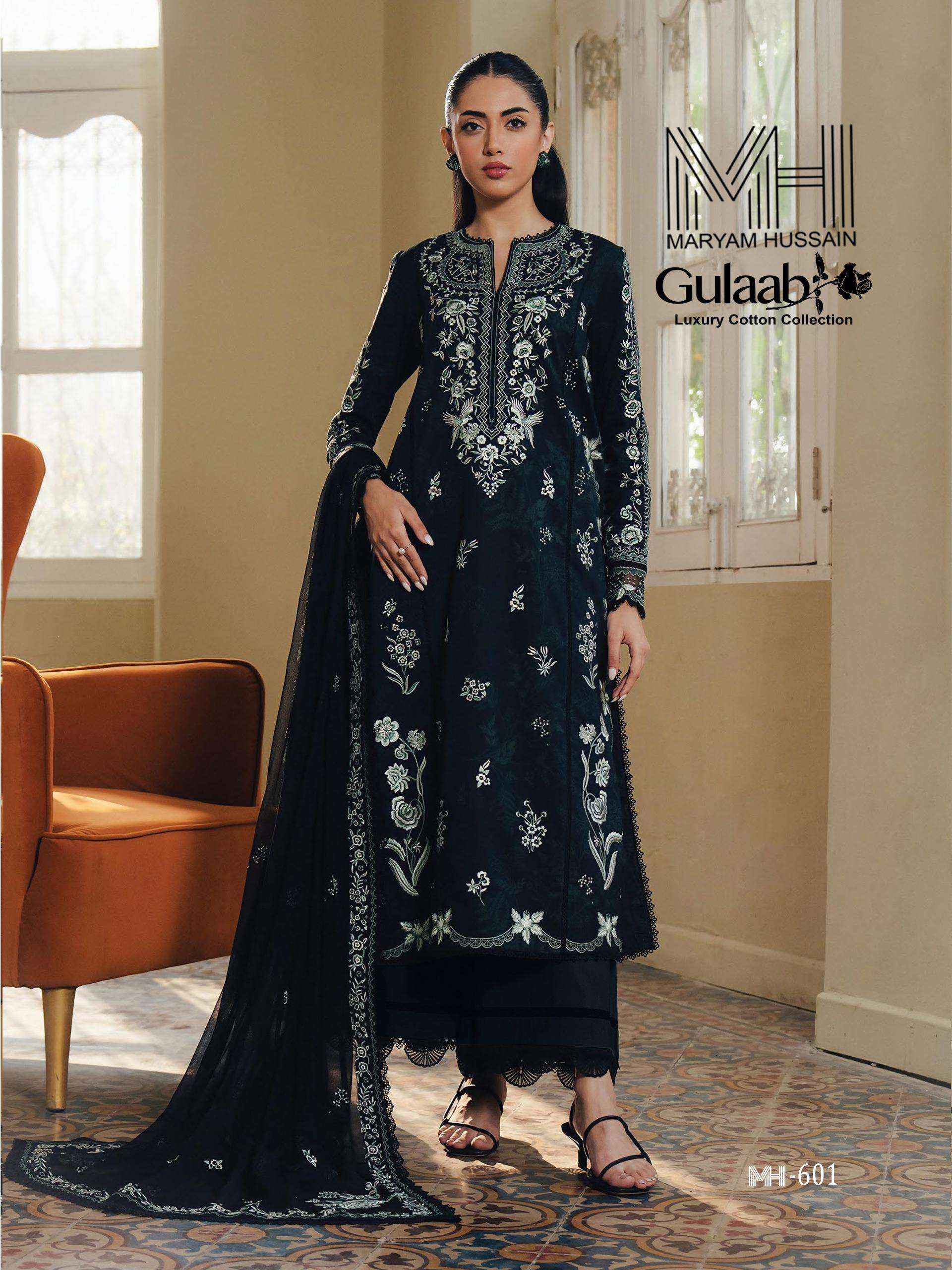 Maryam Hussain Gulaab Vol 6 Cotton Dress Material 6 pc Cataloge