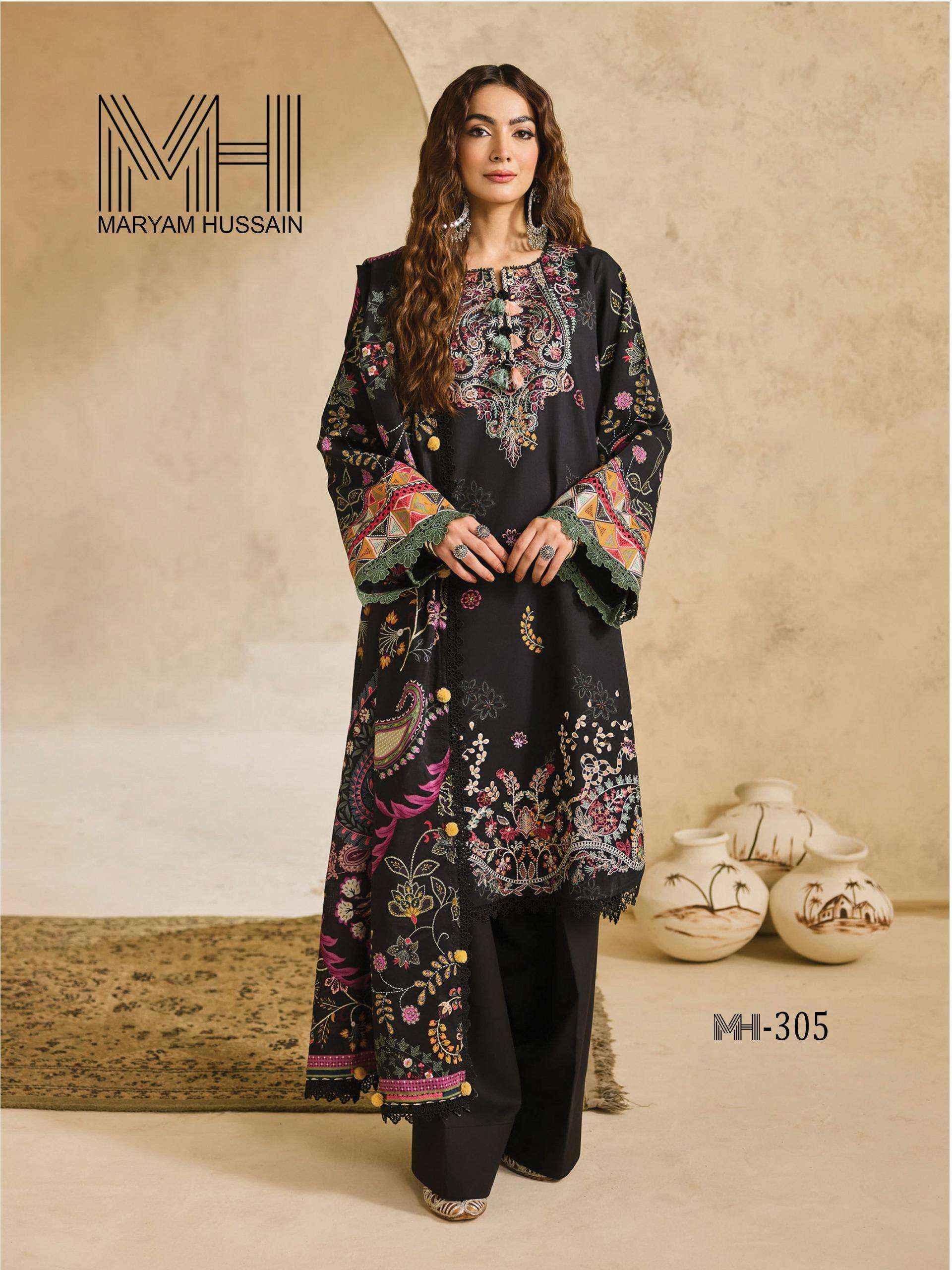 Maryam Hussain Noor E Kainat Vol 3 Cotton Dress Material 6 pcs Catalogue