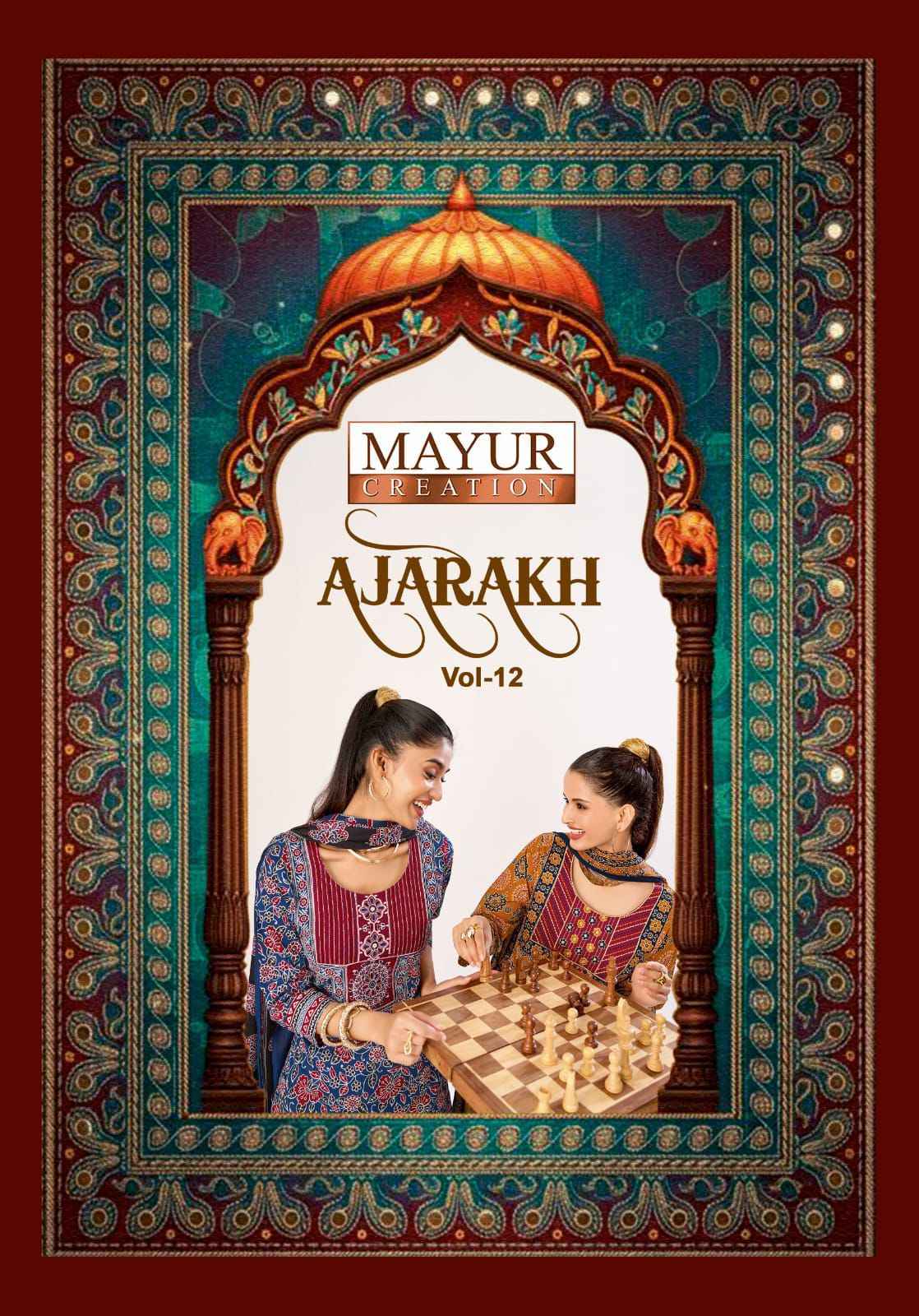 Mayur Creation Ajarakh Vol 12 Readymade Cotton Dress 10 pcs Catalogue