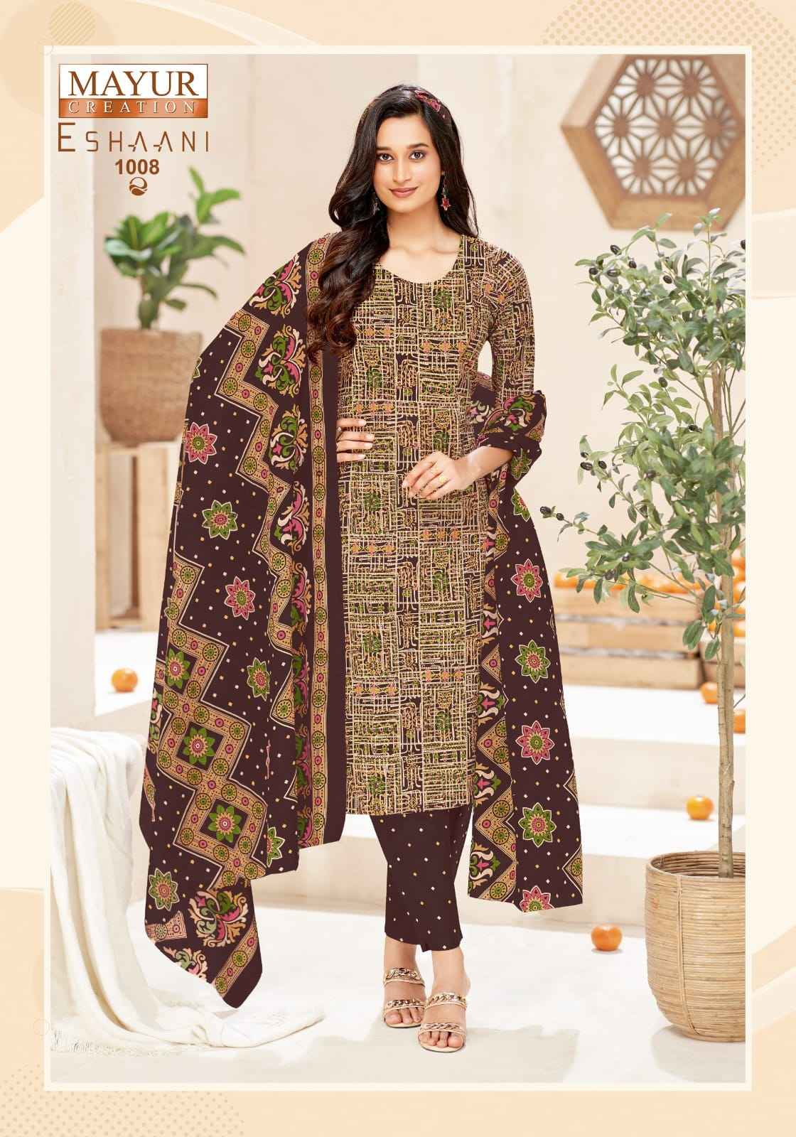 Mayur Creation Eshaani Cotton Dress Material 10 pcs Catalogue