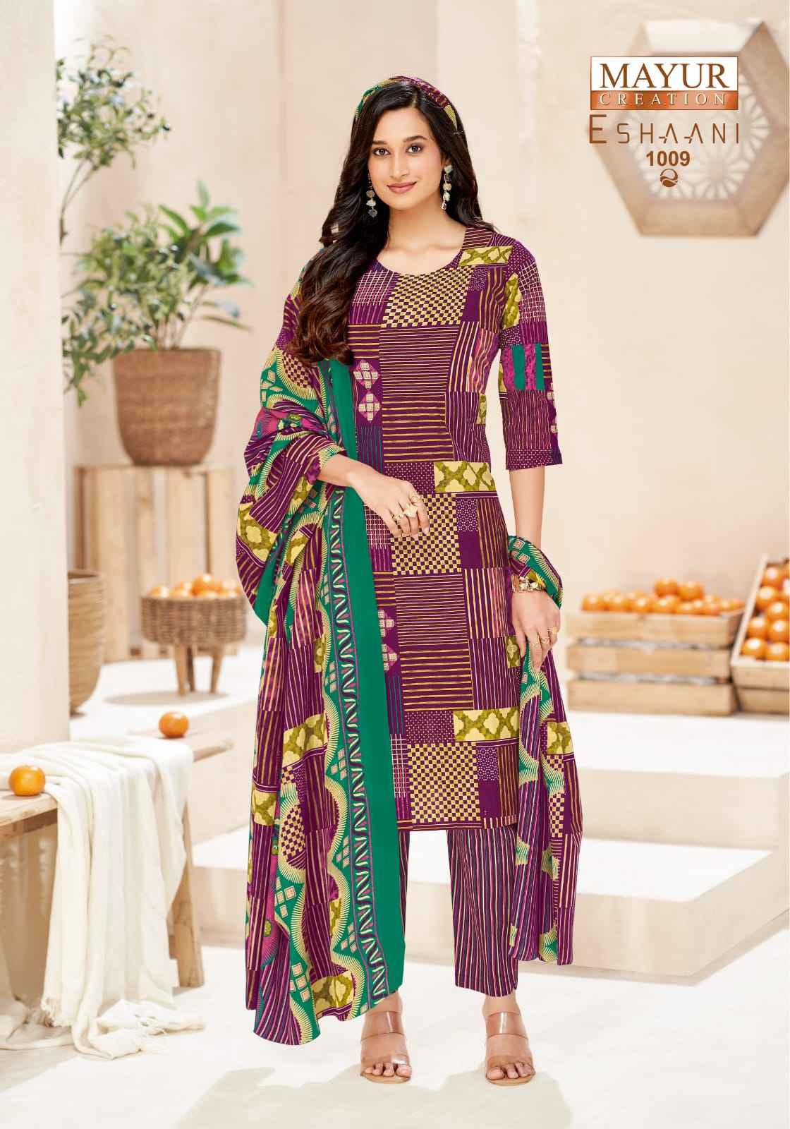 Mayur Creation Eshaani Cotton Dress Material 10 pcs Catalogue