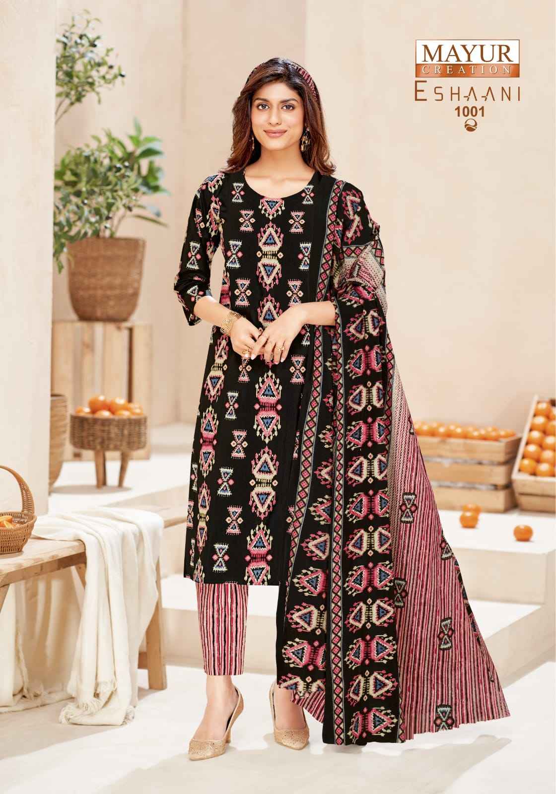 Mayur Creation Eshaani Cotton Dress Material 10 pcs Catalogue