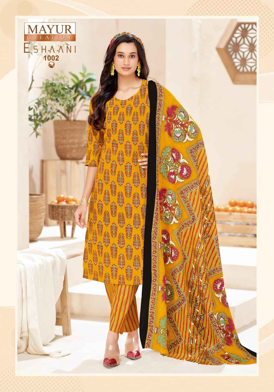 Mayur Creation Eshaani Cotton Dress Material 10 pcs Catalogue