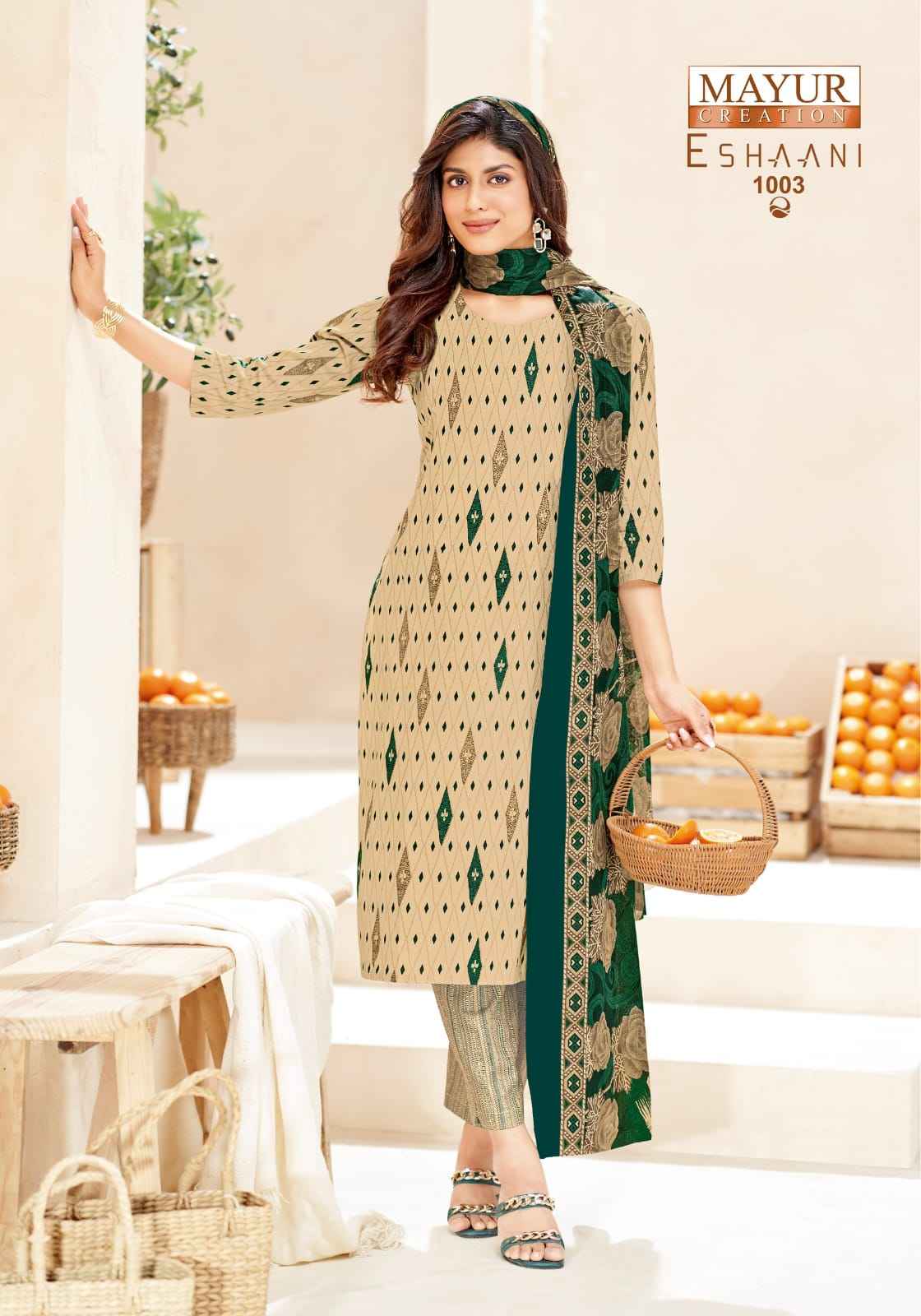Mayur Creation Eshaani Cotton Dress Material 10 pcs Catalogue