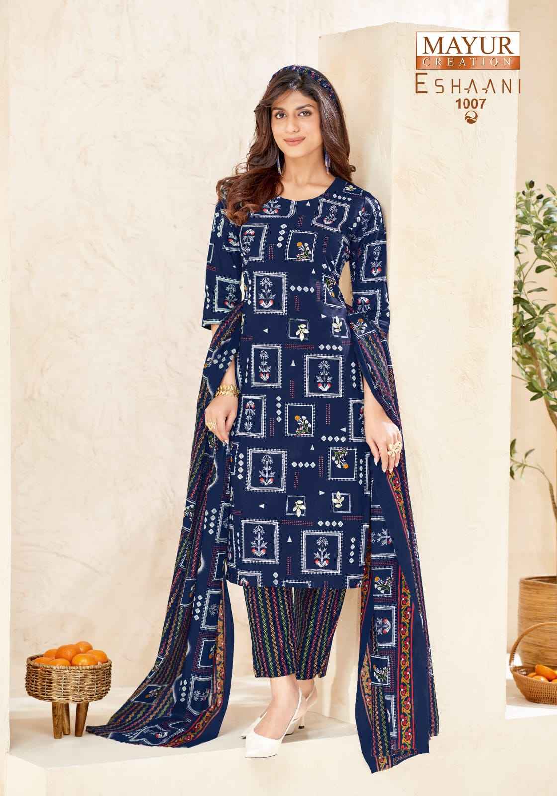 Mayur Creation Eshaani Cotton Dress Material 10 pcs Catalogue