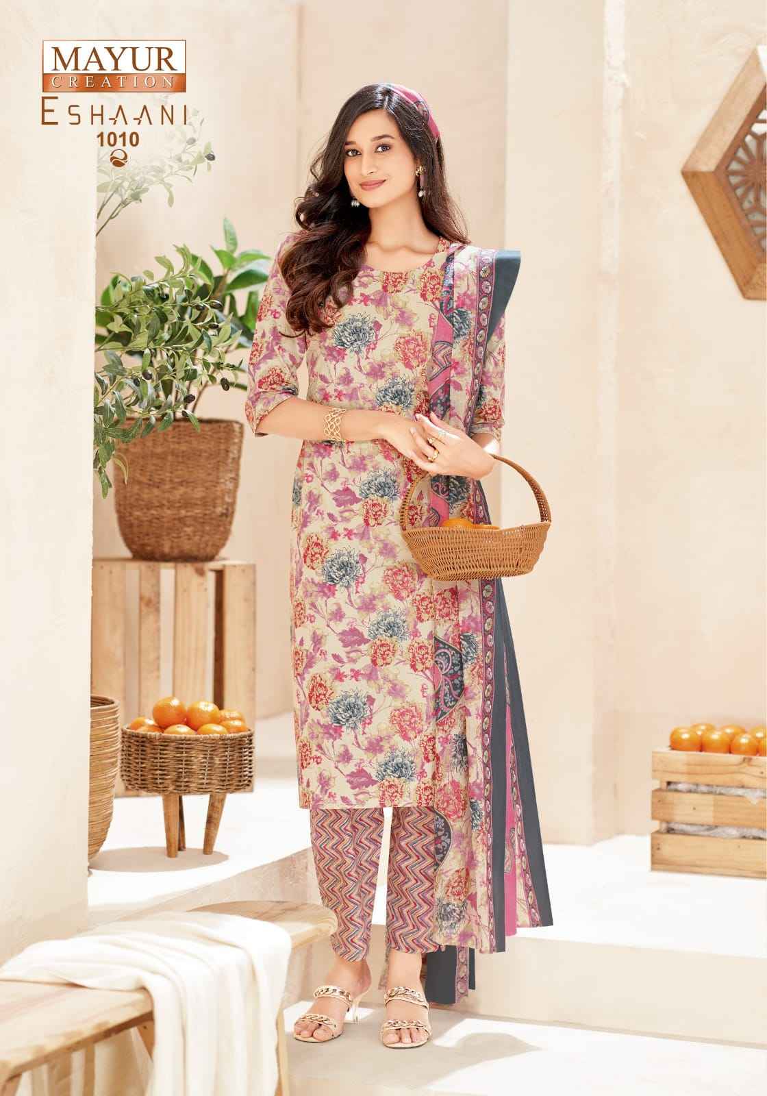 Mayur Creation Eshaani Cotton Dress Material 10 pcs Catalogue