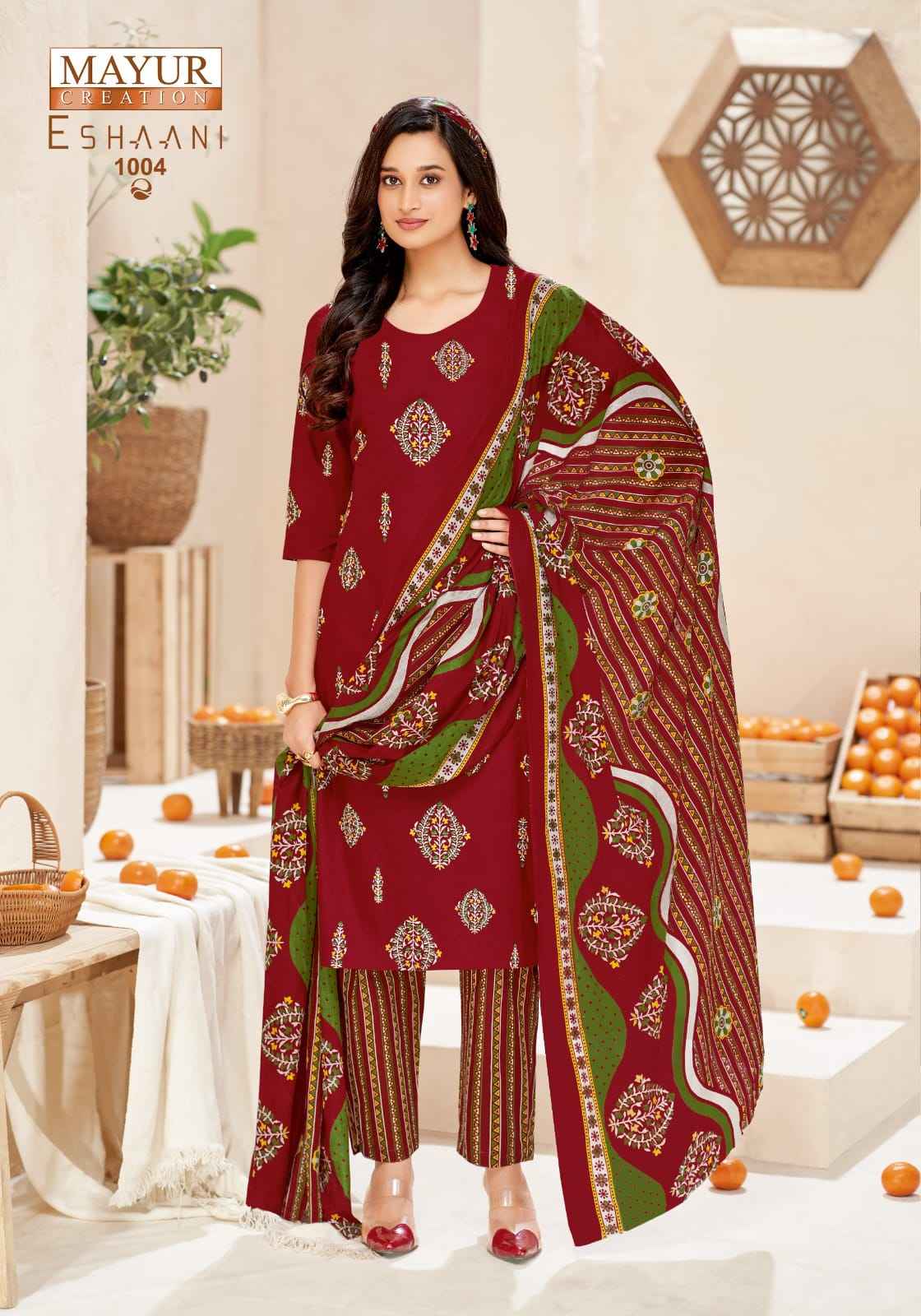 Mayur Creation Eshaani Cotton Dress Material 10 pcs Catalogue