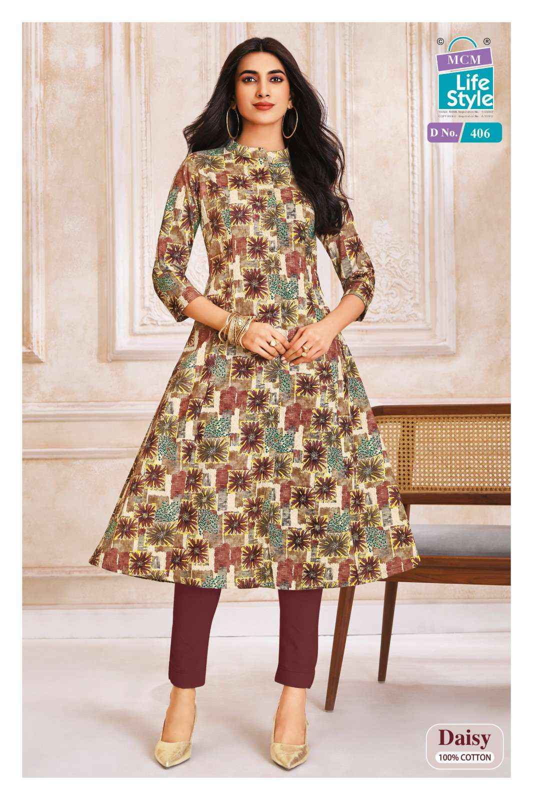 MCM Lifestyle Daisy Vol 4 Cotton Kurti 10 pcs Catalogue