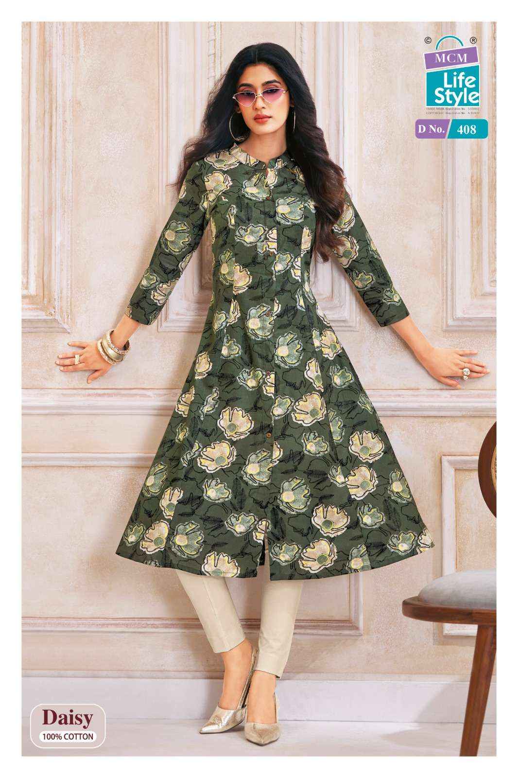 MCM Lifestyle Daisy Vol 4 Cotton Kurti 10 pcs Catalogue