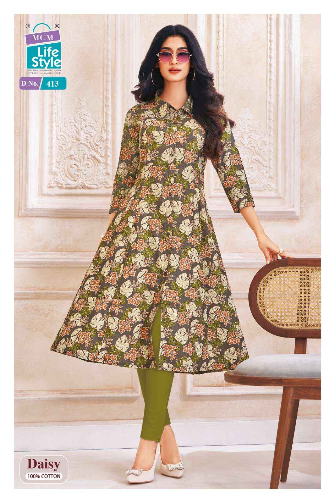 MCM Lifestyle Daisy Vol 4 Cotton Kurti 10 pcs Catalogue