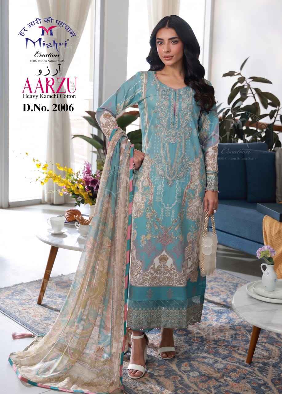 Mishri Creation Aarzu Vol 2 Cotton Dress Material 6 pcs Catalogue