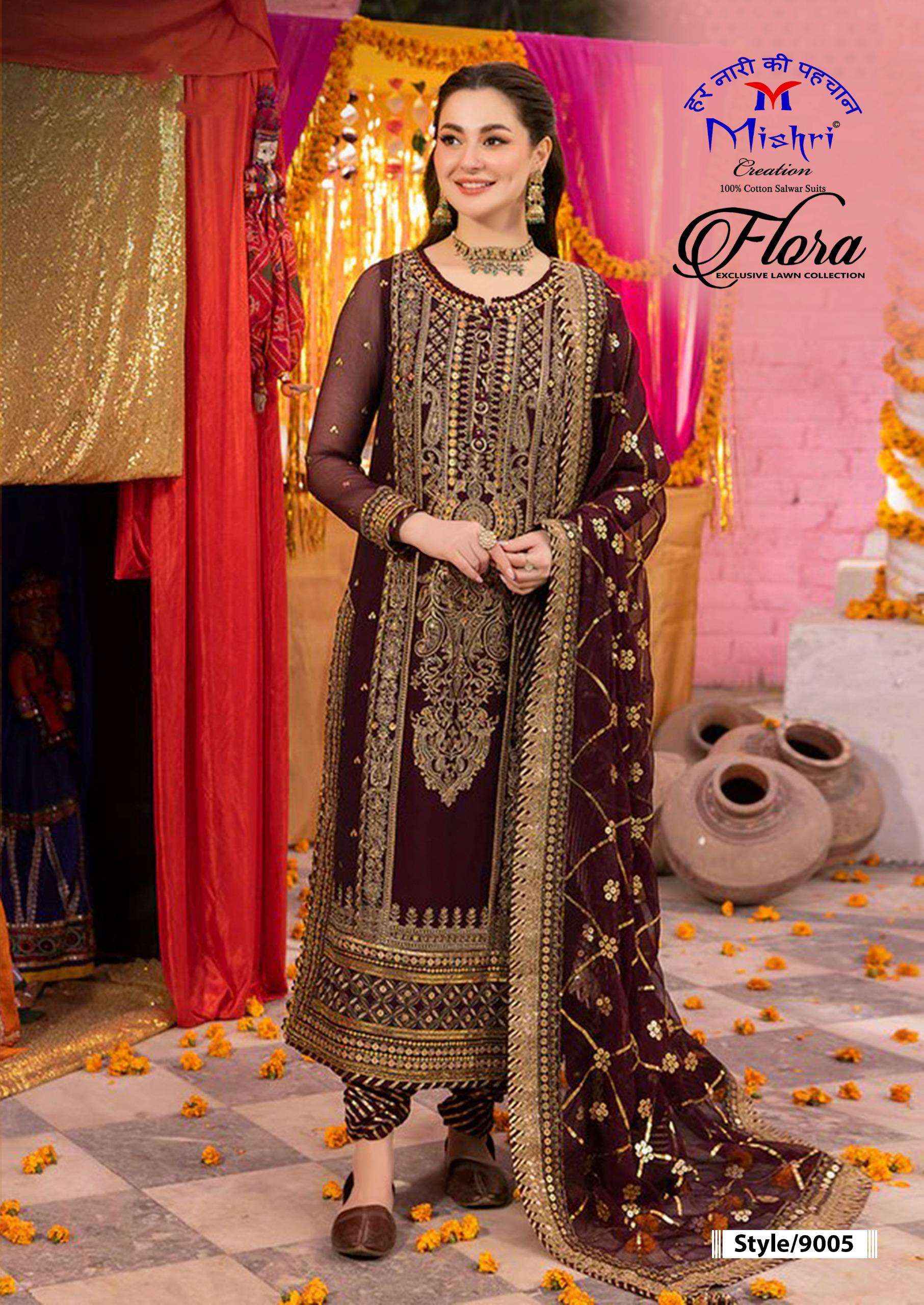 Mishri Creation Flora Vol 9 Lawn Cotton Dress Material 6 pcs Catalogue