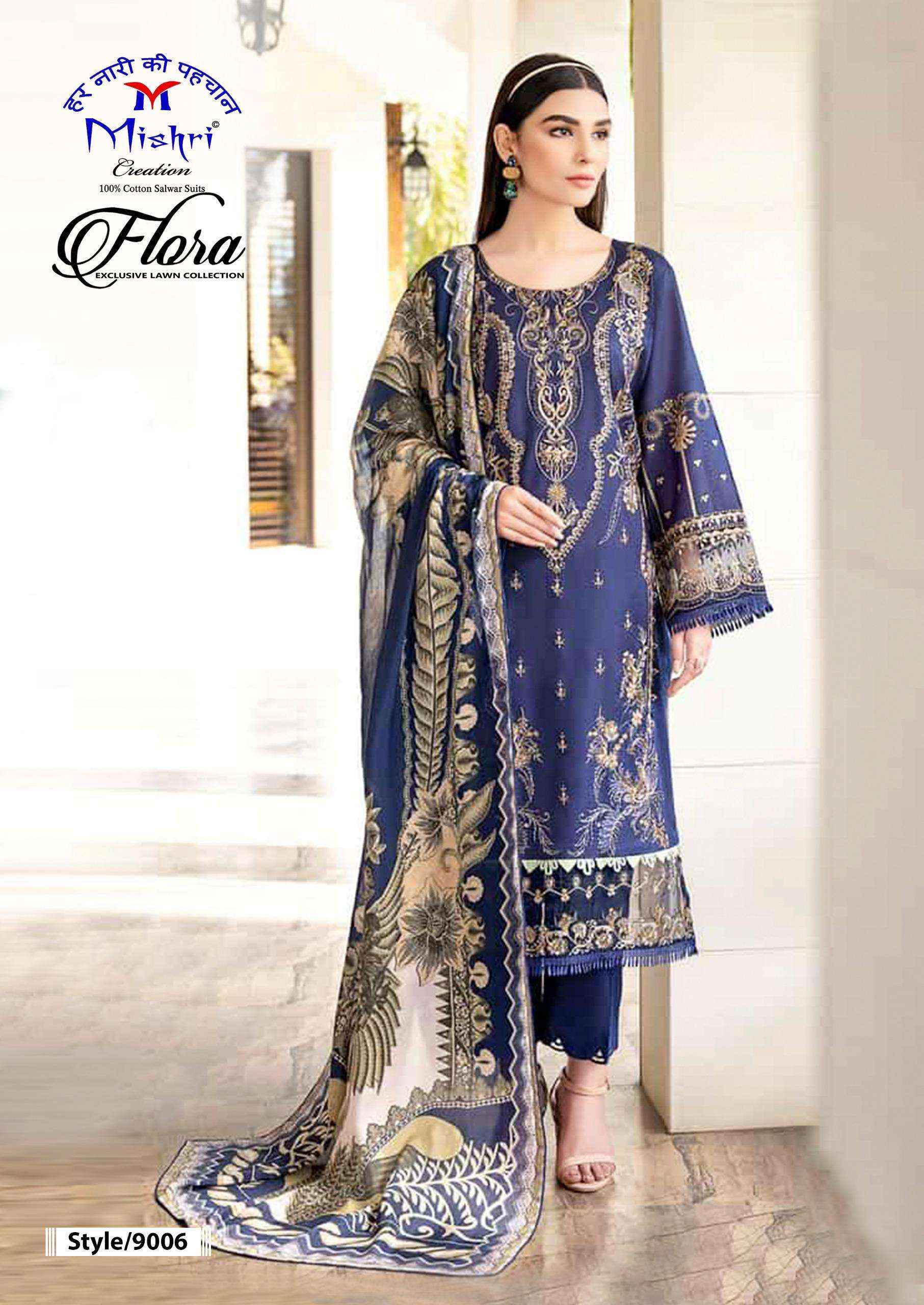 Mishri Creation Flora Vol 9 Lawn Cotton Dress Material 6 pcs Catalogue