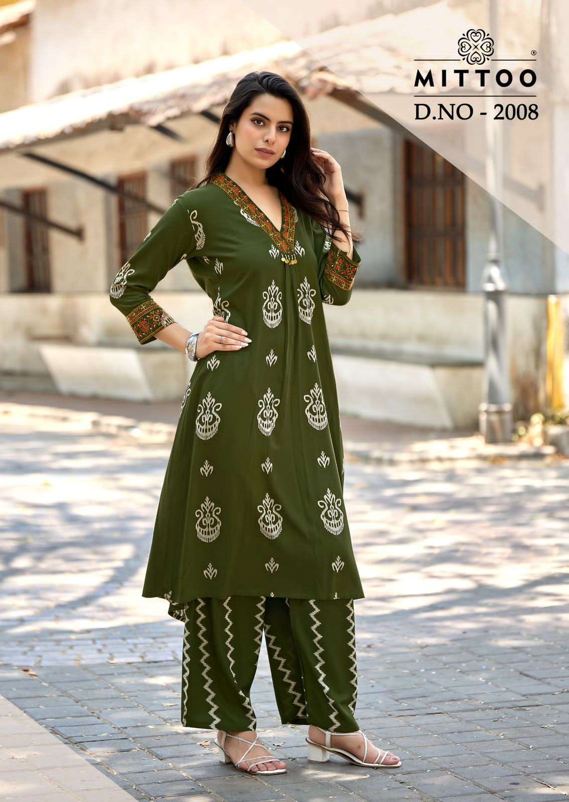 Mittoo Vitara Vol 2 Rayon Top With Bottom 5 pcs Catalogue