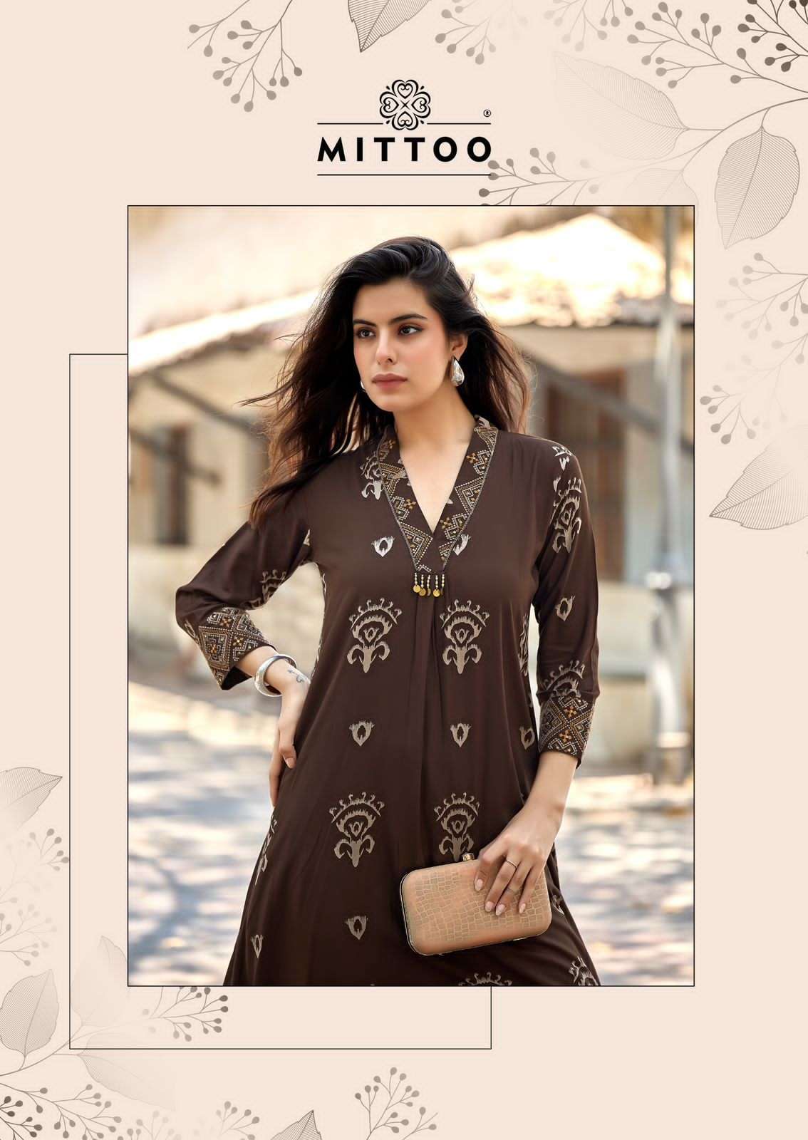 Mittoo Vitara Vol 2 Rayon Top With Bottom 5 pcs Catalogue