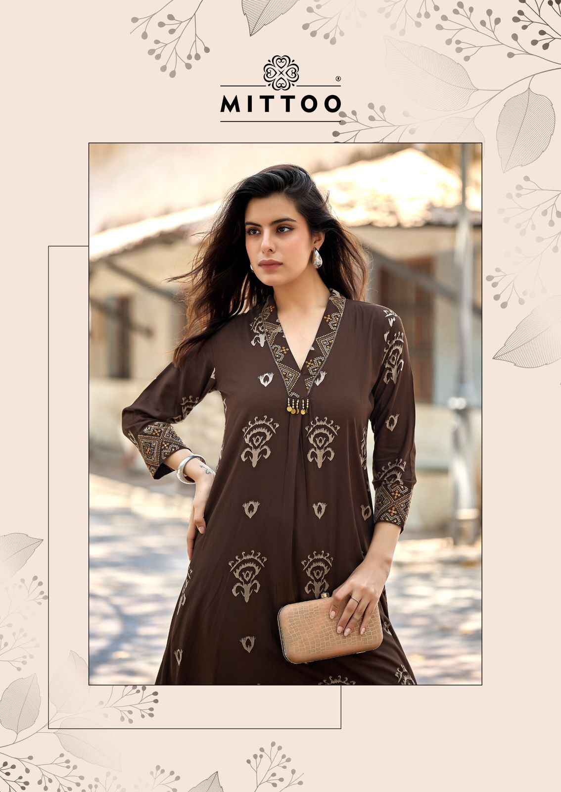 Mittoo Vitara Vol 2 Rayon Top With Bottom 5 pcs Catalogue